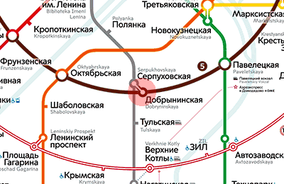 Dobryninskaya station map