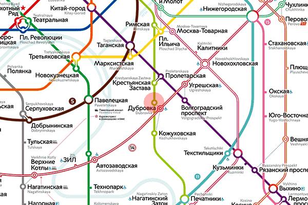 Dubrovka station map