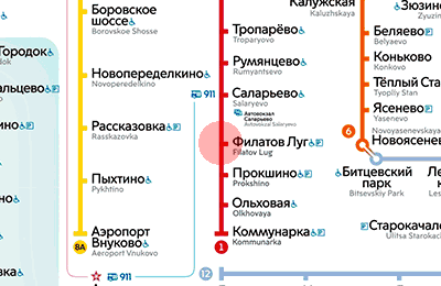 Filatov Lug station map