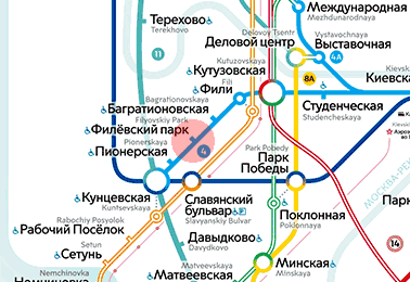 Filyovsky Park station map