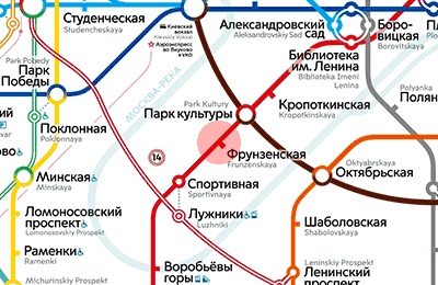Frunzenskaya station map