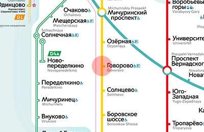 Govorovo station map