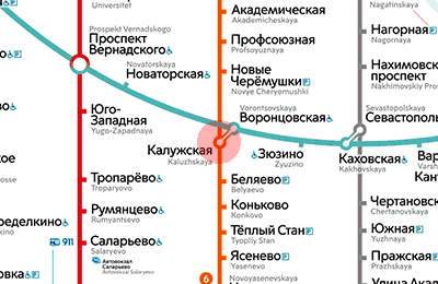 Kaluzhskaya station map