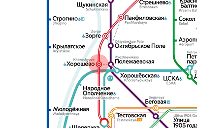 Khoroshyovo station map