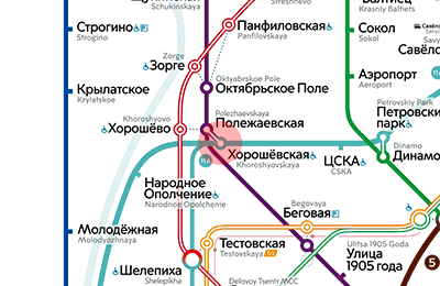 Khoroshyovskaya station map