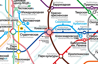 Kiyevskaya station map