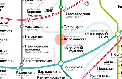 Kolomenskaya station map