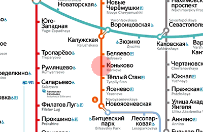 Konkovo station map
