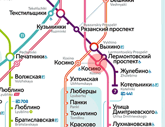 Kosino station map