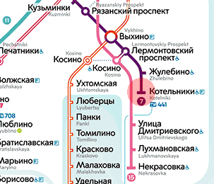Kotelniki station map