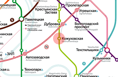 Kozhukhovskaya station map
