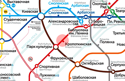 Kropotkinskaya station map