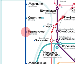 Krylatskoye station map
