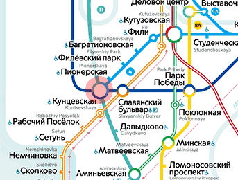 Kuntsevskaya station map