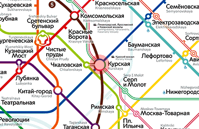 Kurskaya station map