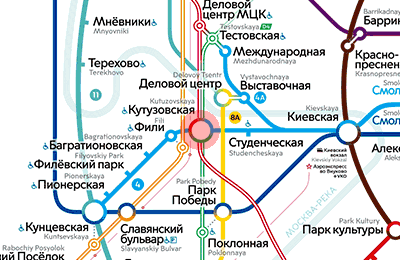 Kutuzovskaya station map