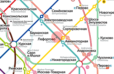 Lefortovo station map