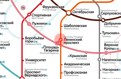 Leninsky Prospekt station map