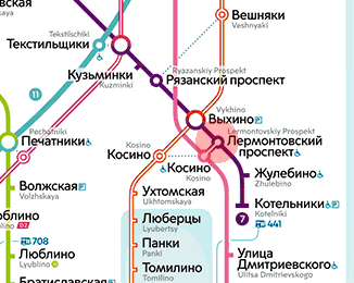 Lermontovsky Prospekt station map