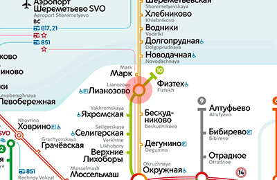 Lianozovo station map