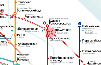 Lokomotiv station map