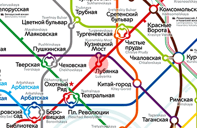 Lubyanka station map