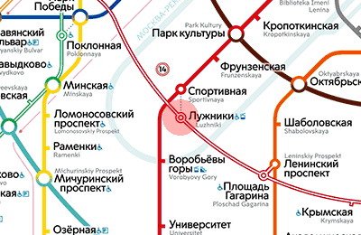 Luzhniki station map