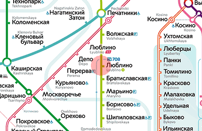 Lyublino station map