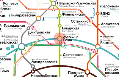 Maryina Roshcha station map
