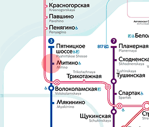 Mitino station map