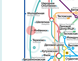 Mnyovniki station map