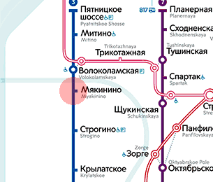 Myakinino station map