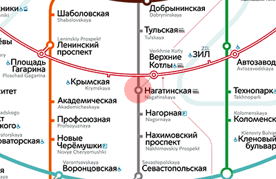 Nagatinskaya station map