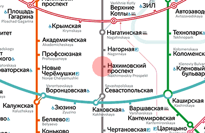 Nakhimovsky Prospekt station map
