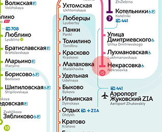 Nekrasovka station map