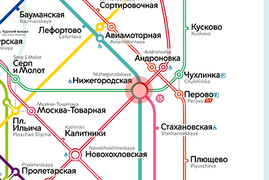 Nizhegorodskaya station map