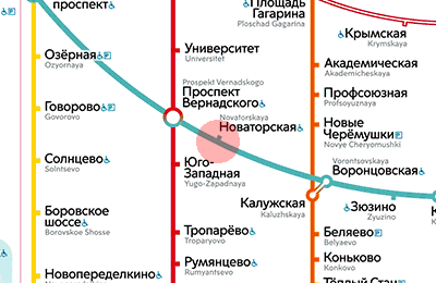 Novatorskaya station map