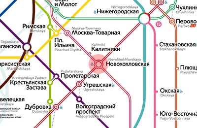 Novokhokhlovskaya station map