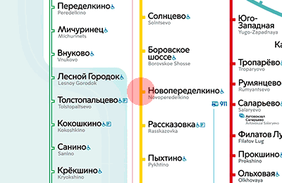Novoperedelkino station map