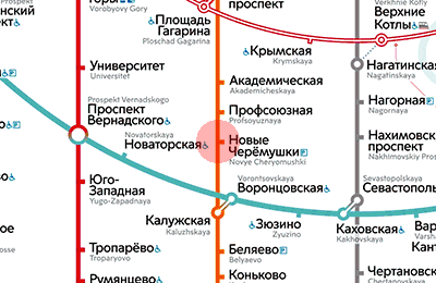 Novye Cheryomushki station map