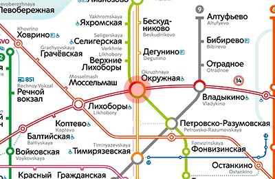 Okruzhnaya station map