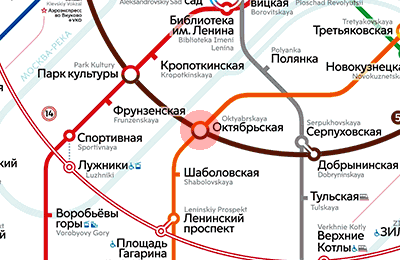 Oktyabrskaya station map