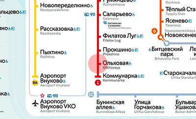Olkhovaya station map