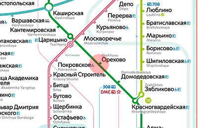 Orekhovo station map