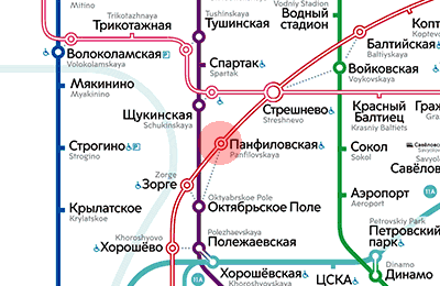 Panfilovskaya station map