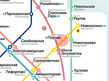 Perovo station map