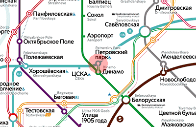 Petrovsky Park station map
