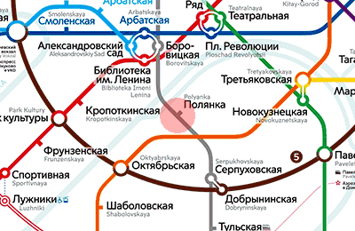 Polyanka station map