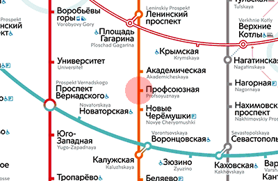 Profsoyuznaya station map