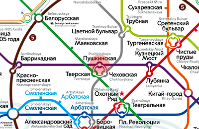 Pushkinskaya station map